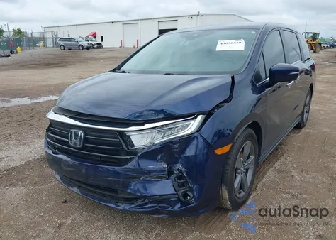 2022 Honda Odyssey Ex z USA, uszkodzony, nr VIN 5FNRL6H59NB005109